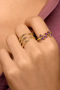 Anel Buganvilia Ouro