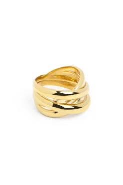 Anel Double Cross Ouro