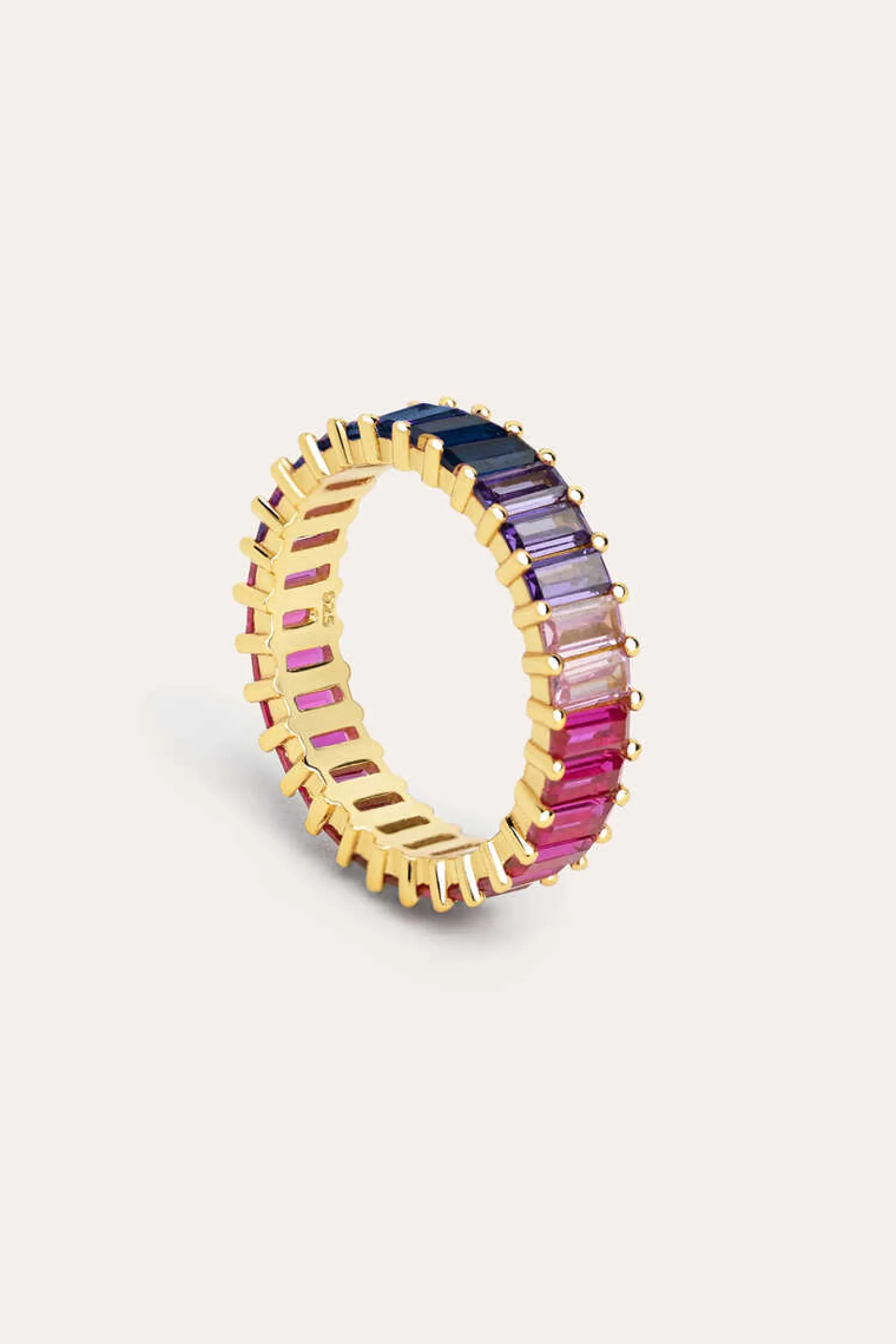 Anel Sia Berries Prata Banhado A Ouro