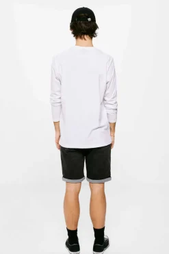 Bermuda Em Knit Denim Preto-Lavado