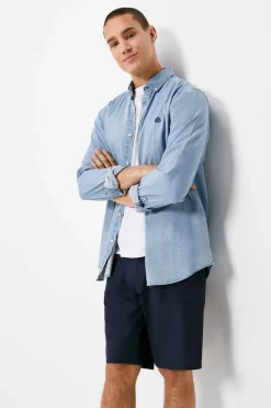 Bermuda Leve Aspeto Linho