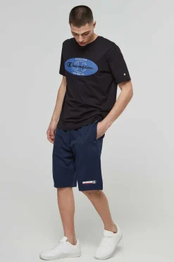 Bermudas De Algodao E Cintura Com Logo