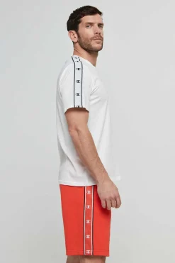 Bermudas De Algodao E Cintura Com Logo