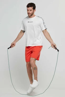 Bermudas De Algodao E Cintura Com Logo