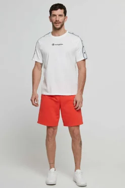 Bermudas De Algodao E Cintura Com Logo