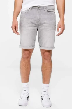 Bermudas De Ganga Lavada Basicas Corte Slim Meio-Claras
