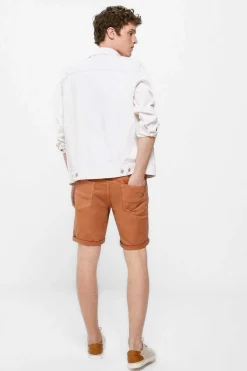 Bermudas Lavadas De 5 Bolsos Corte Slim