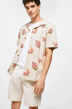 Bermudas Linho Com Debrum