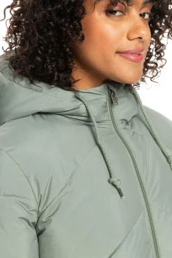 Better Weather - Casaco Acolchoado Com Capuz E Corte Comprido Para Mulher