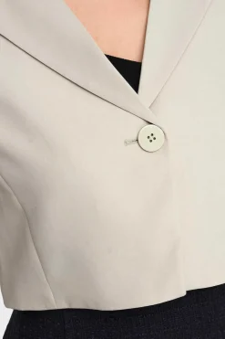 Blazer Crop Gola Lapelas