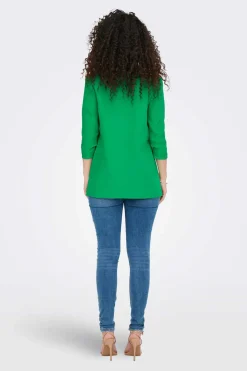 Blazer De Manga A 3/4 Com Lapelas