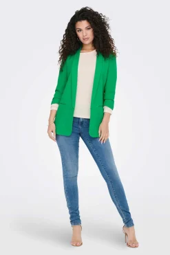 Blazer De Manga A 3/4 Com Lapelas