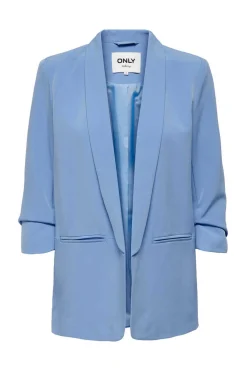 Blazer De Manga A 3/4 Com Lapelas