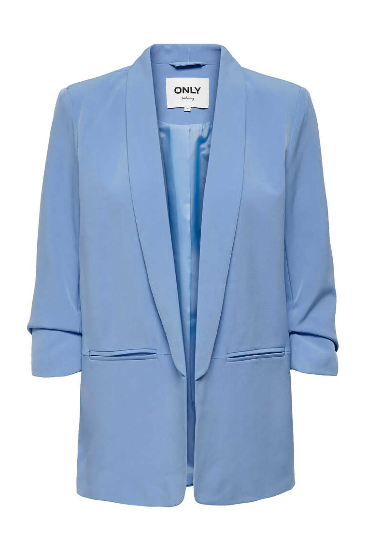 Blazer De Manga A 3/4 Com Lapelas