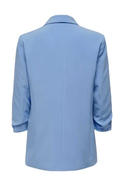 Blazer De Manga A 3/4 Com Lapelas