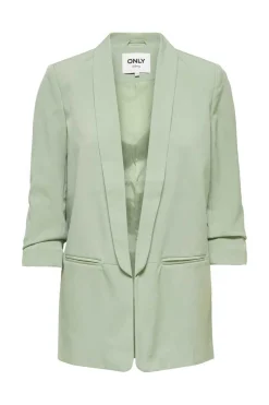 Blazer De Manga A 3/4 Com Lapelas