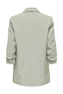 Blazer De Manga A 3/4 Com Lapelas