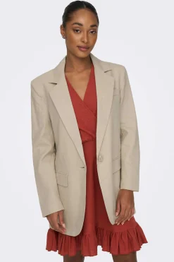 Blazer Oversized Com Linho