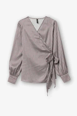 Blusa Acetinada Cruzada