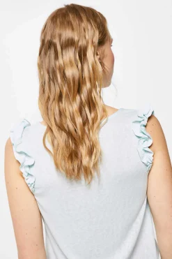 Blusa Bimateria Alcas Folhos