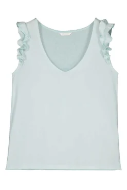 Blusa Bimateria Alcas Folhos