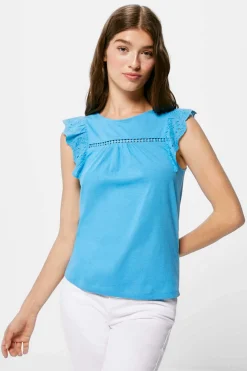Blusa Bimateria Folhos Lace