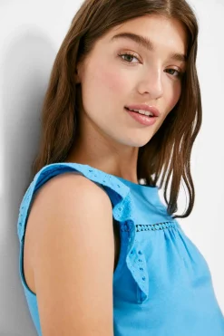 Blusa Bimateria Folhos Lace