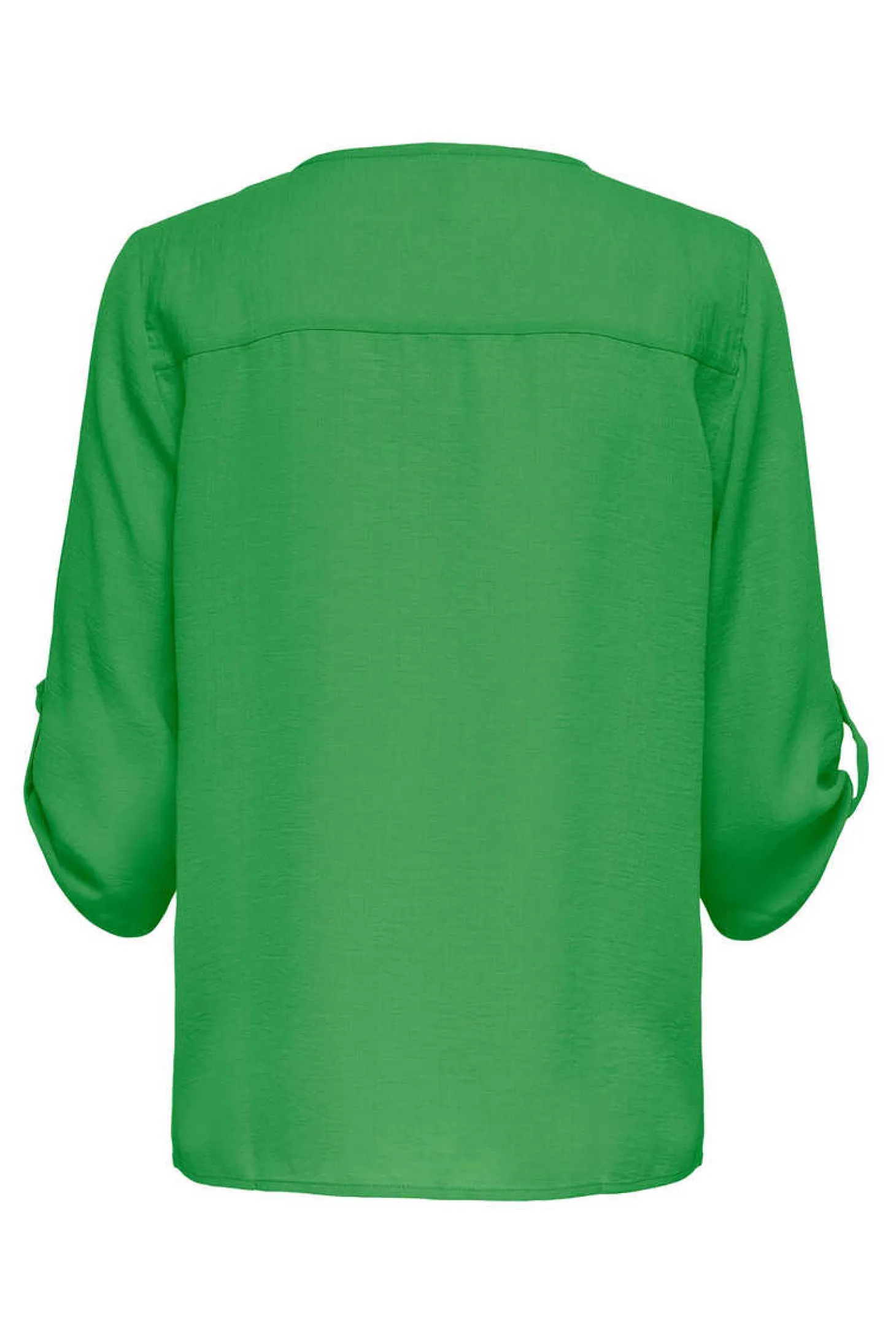 Blusa Com Decote Em Bico E Manga 3/4