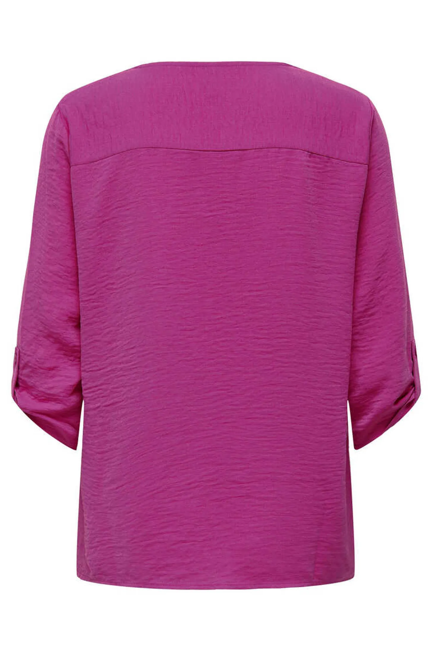 Blusa Com Decote Em Bico E Manga 3/4