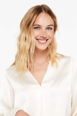 Blusa Comprida Acetinada