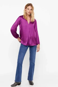 Blusa Comprida Acetinada