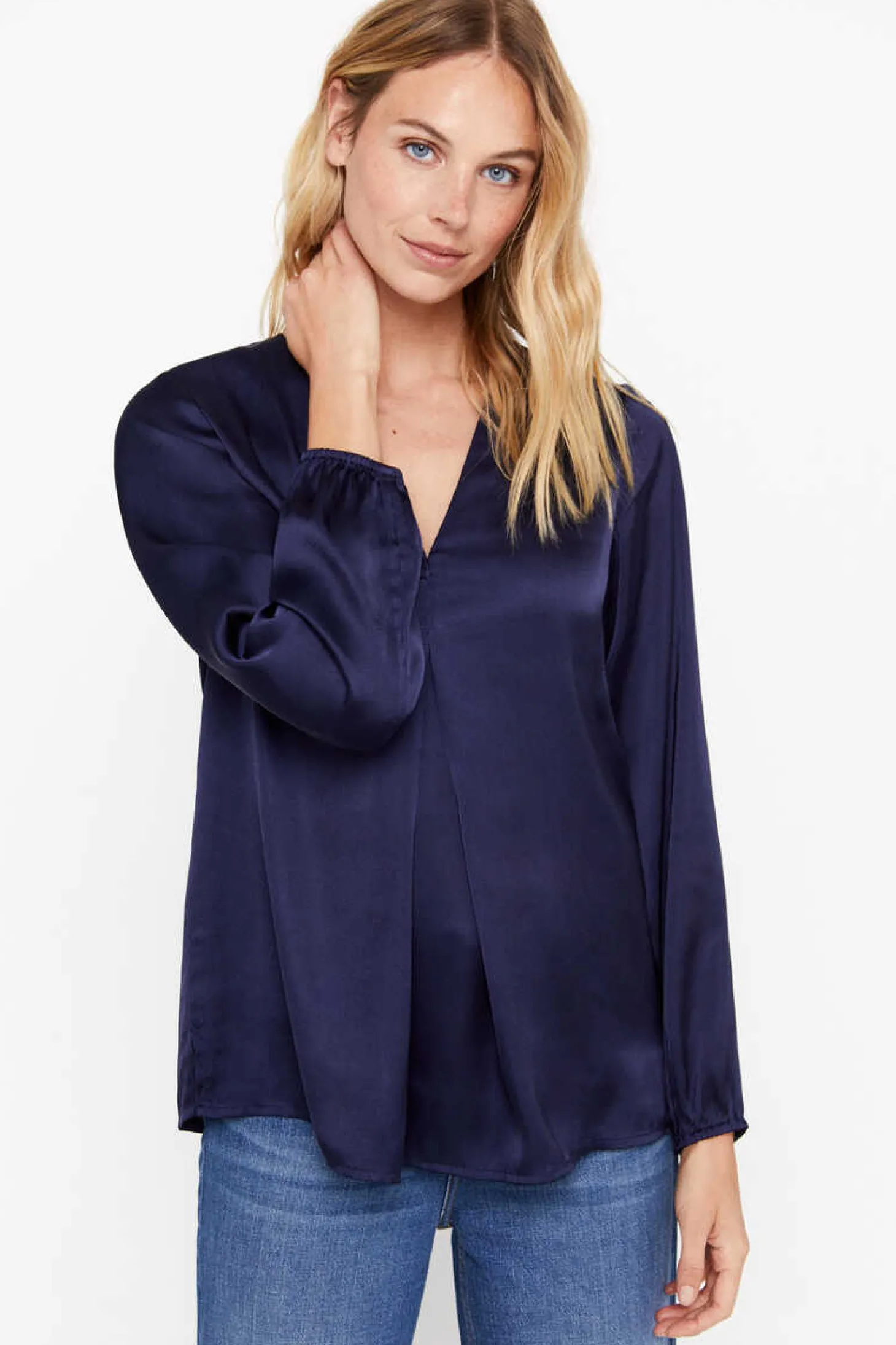 Blusa Comprida Acetinada