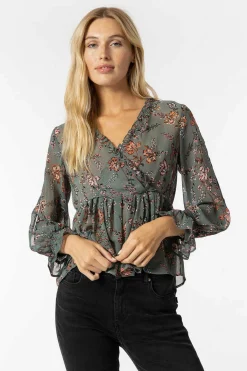 Blusa Cruzada Com Estampado Floral