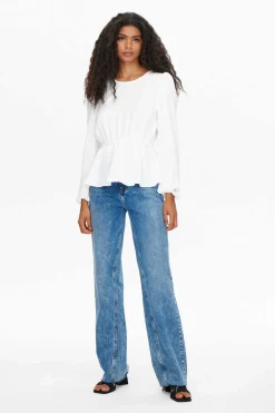 Blusa De Gola Redonda Manga Comprida