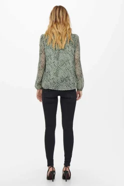 Blusa De Manga Comprida E Gola Perkins