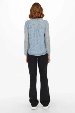 Blusa De Manga Comprida E Gola Perkins