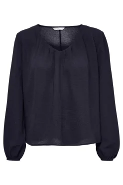 Blusa De Manga Comprida E Gola Redonda