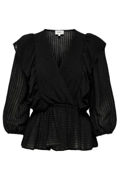 Blusa Decote Em Bico Manga 3/4