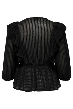 Blusa Decote Em Bico Manga 3/4