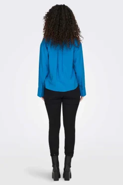 Blusa Fluida Gola Em Bico