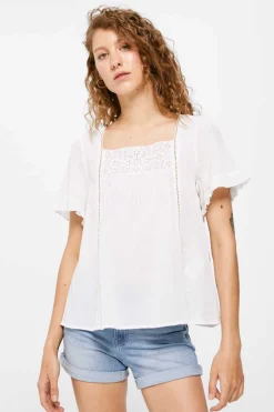 Blusa Fluida Peca Crochet