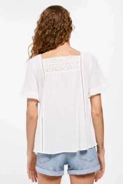 Blusa Fluida Peca Crochet