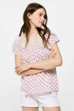 Blusa Lace Cintado Estampado