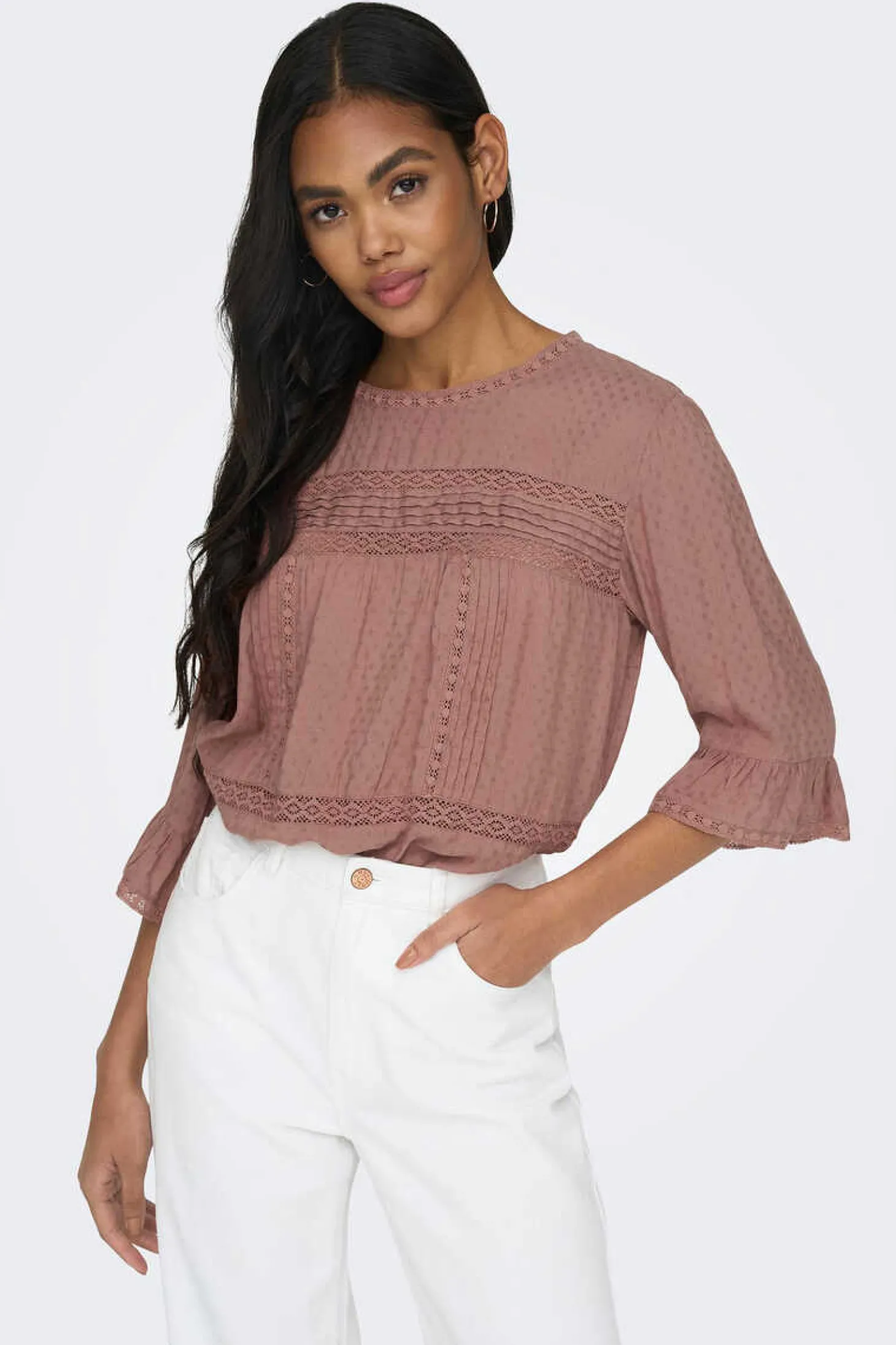 Blusa Manga 3/4 Gola Redonda