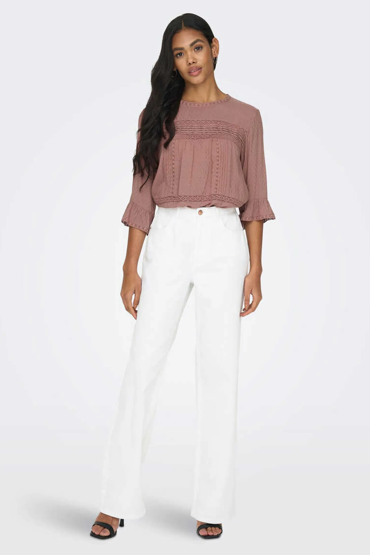 Blusa Manga 3/4 Gola Redonda