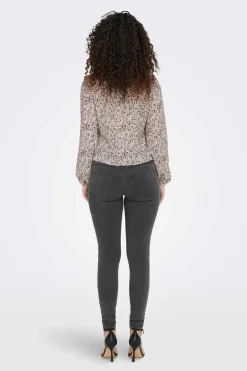 Blusa Manga Comprida Gola Em Bico