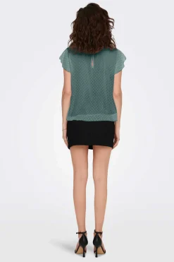 Blusa Manga Curta Plumetti