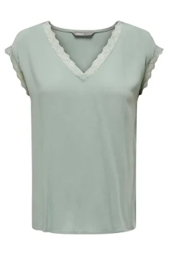 Blusa Manga Curta Renda