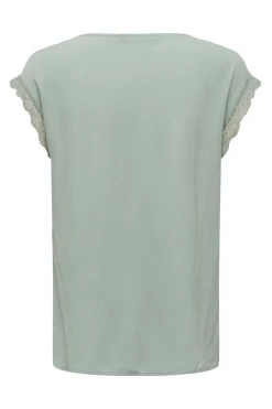 Blusa Manga Curta Renda