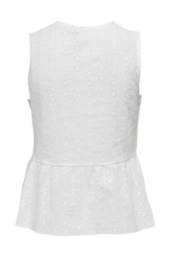 Blusa Sem Mangas Decote Em Bico